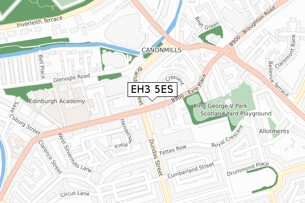 EH3 5ES map - large scale - OS Open Zoomstack (Ordnance Survey)