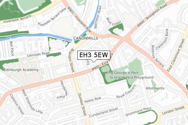 EH3 5EW map - large scale - OS Open Zoomstack (Ordnance Survey)