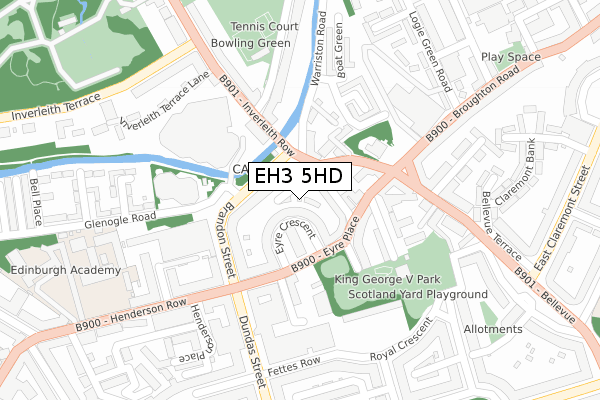 EH3 5HD map - large scale - OS Open Zoomstack (Ordnance Survey)
