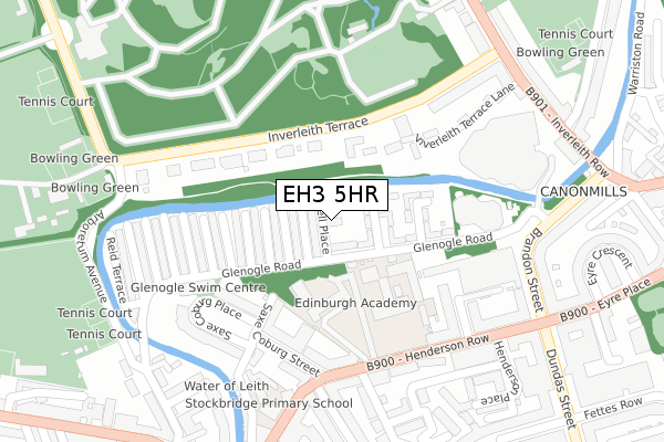 EH3 5HR map - large scale - OS Open Zoomstack (Ordnance Survey)