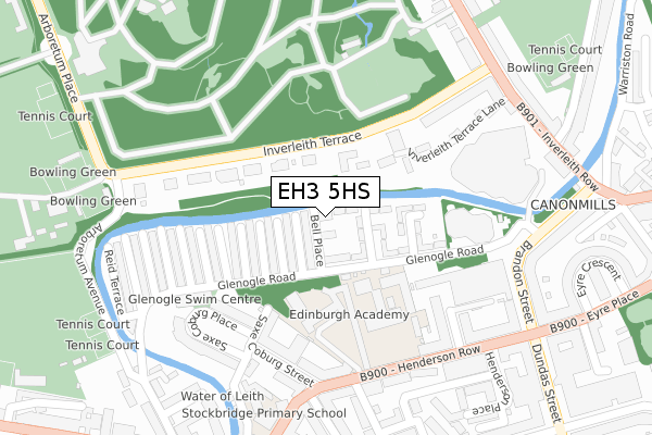 EH3 5HS map - large scale - OS Open Zoomstack (Ordnance Survey)