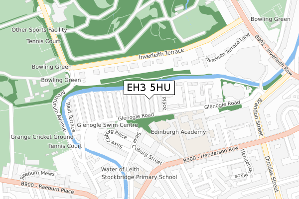 EH3 5HU map - large scale - OS Open Zoomstack (Ordnance Survey)