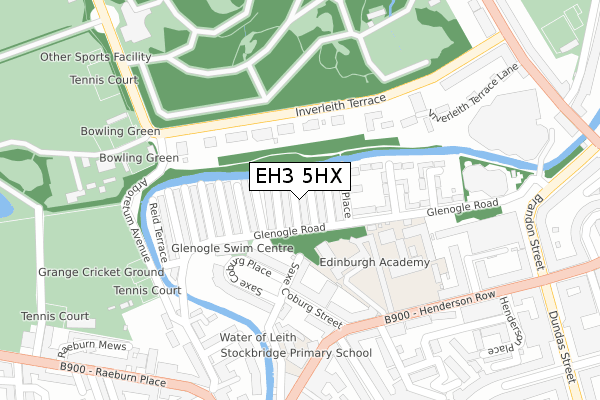 EH3 5HX map - large scale - OS Open Zoomstack (Ordnance Survey)