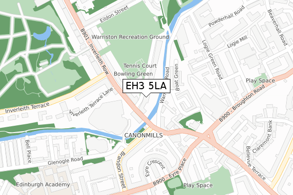 EH3 5LA map - large scale - OS Open Zoomstack (Ordnance Survey)