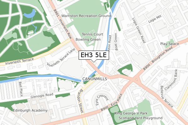 EH3 5LE map - large scale - OS Open Zoomstack (Ordnance Survey)