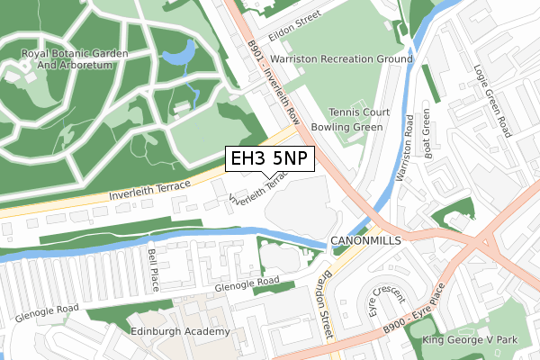 EH3 5NP map - large scale - OS Open Zoomstack (Ordnance Survey)