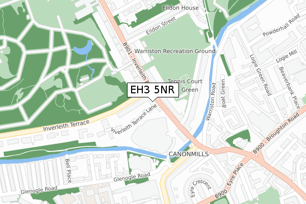 EH3 5NR map - large scale - OS Open Zoomstack (Ordnance Survey)