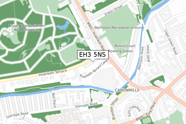EH3 5NS map - large scale - OS Open Zoomstack (Ordnance Survey)