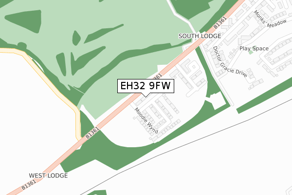 EH32 9FW map - large scale - OS Open Zoomstack (Ordnance Survey) EH32 9FW map - large scale - OS Open Zoomstack (Ordnance Survey)