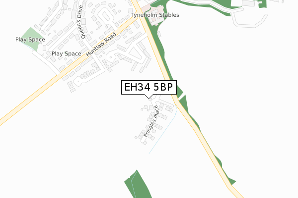 EH34 5BP map - large scale - OS Open Zoomstack (Ordnance Survey) EH34 5BP map - large scale - OS Open Zoomstack (Ordnance Survey)