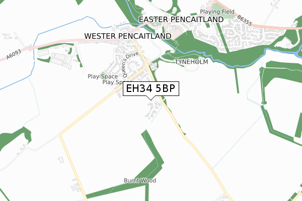 EH34 5BP map - small scale - OS Open Zoomstack (Ordnance Survey) EH34 5BP map - small scale - OS Open Zoomstack (Ordnance Survey)