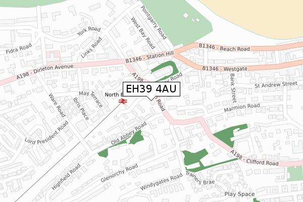 EH39 4AU map - large scale - OS Open Zoomstack (Ordnance Survey) EH39 4AU map - large scale - OS Open Zoomstack (Ordnance Survey)