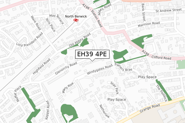 EH39 4PE map - large scale - OS Open Zoomstack (Ordnance Survey)