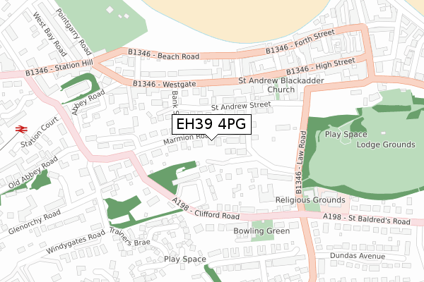 EH39 4PG map - large scale - OS Open Zoomstack (Ordnance Survey) EH39 4PG map - large scale - OS Open Zoomstack (Ordnance Survey)