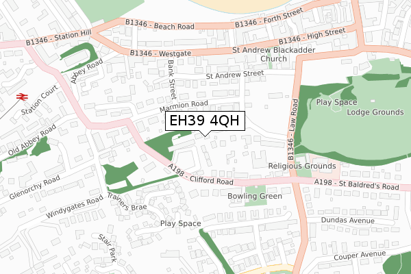 EH39 4QH map - large scale - OS Open Zoomstack (Ordnance Survey) EH39 4QH map - large scale - OS Open Zoomstack (Ordnance Survey)