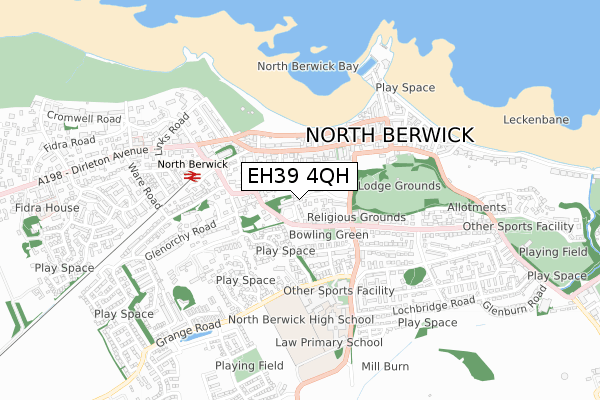 EH39 4QH map - small scale - OS Open Zoomstack (Ordnance Survey) EH39 4QH map - small scale - OS Open Zoomstack (Ordnance Survey)