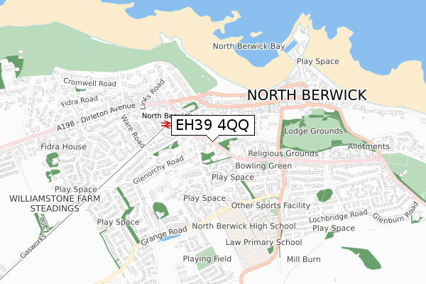 EH39 4QQ map - small scale - OS Open Zoomstack (Ordnance Survey) EH39 4QQ map - small scale - OS Open Zoomstack (Ordnance Survey)