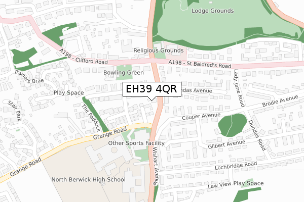 EH39 4QR map - large scale - OS Open Zoomstack (Ordnance Survey) EH39 4QR map - large scale - OS Open Zoomstack (Ordnance Survey)