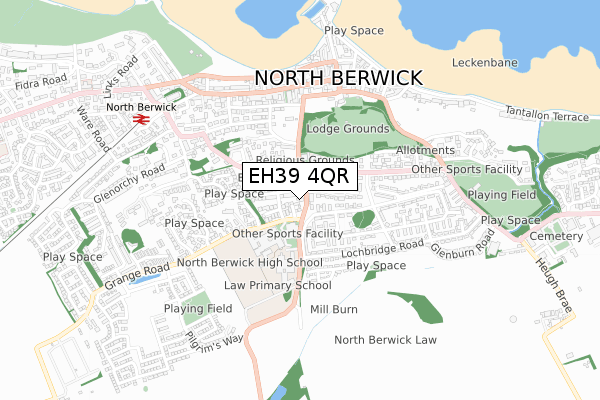 EH39 4QR map - small scale - OS Open Zoomstack (Ordnance Survey) EH39 4QR map - small scale - OS Open Zoomstack (Ordnance Survey)