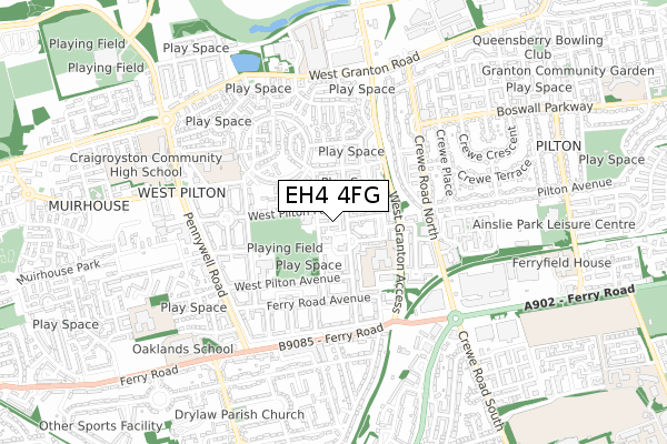EH4 4FG map - small scale - OS Open Zoomstack (Ordnance Survey) EH4 4FG map - small scale - OS Open Zoomstack (Ordnance Survey)