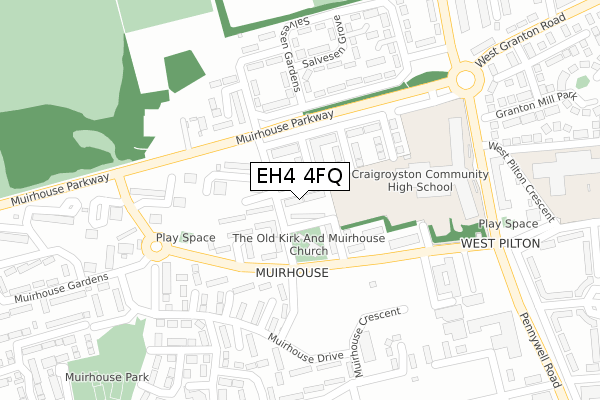 EH4 4FQ map - large scale - OS Open Zoomstack (Ordnance Survey) EH4 4FQ map - large scale - OS Open Zoomstack (Ordnance Survey)