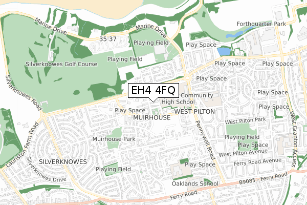 EH4 4FQ map - small scale - OS Open Zoomstack (Ordnance Survey) EH4 4FQ map - small scale - OS Open Zoomstack (Ordnance Survey)