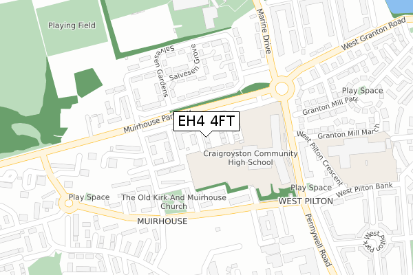 EH4 4FT map - large scale - OS Open Zoomstack (Ordnance Survey) EH4 4FT map - large scale - OS Open Zoomstack (Ordnance Survey)