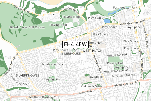 EH4 4FW map - small scale - OS Open Zoomstack (Ordnance Survey) EH4 4FW map - small scale - OS Open Zoomstack (Ordnance Survey)