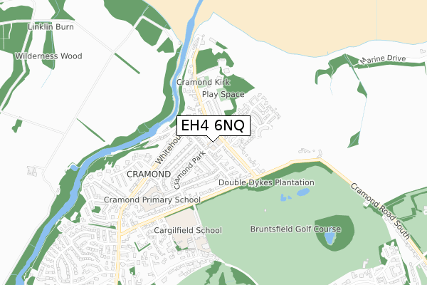 EH4 6NQ map - small scale - OS Open Zoomstack (Ordnance Survey)
