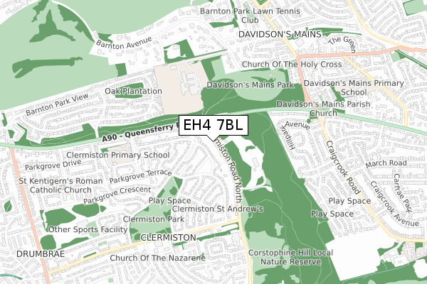 EH4 7BL map - small scale - OS Open Zoomstack (Ordnance Survey) EH4 7BL map - small scale - OS Open Zoomstack (Ordnance Survey)