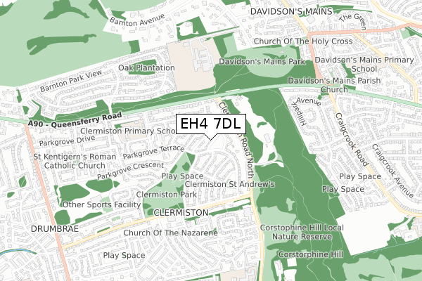 EH4 7DL map - small scale - OS Open Zoomstack (Ordnance Survey) EH4 7DL map - small scale - OS Open Zoomstack (Ordnance Survey)