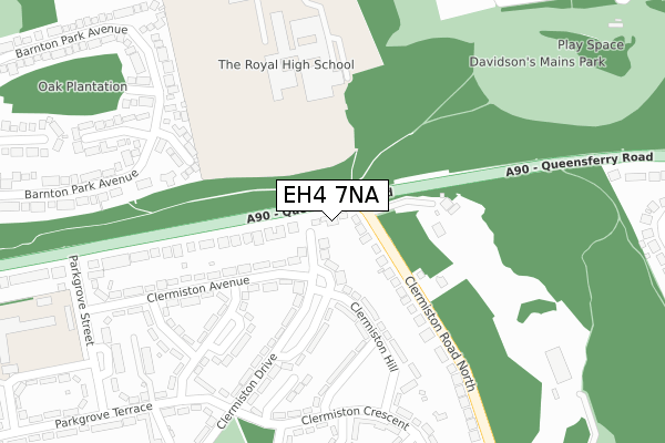 EH4 7NA map - large scale - OS Open Zoomstack (Ordnance Survey)