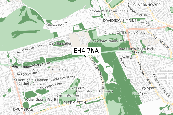 EH4 7NA map - small scale - OS Open Zoomstack (Ordnance Survey)