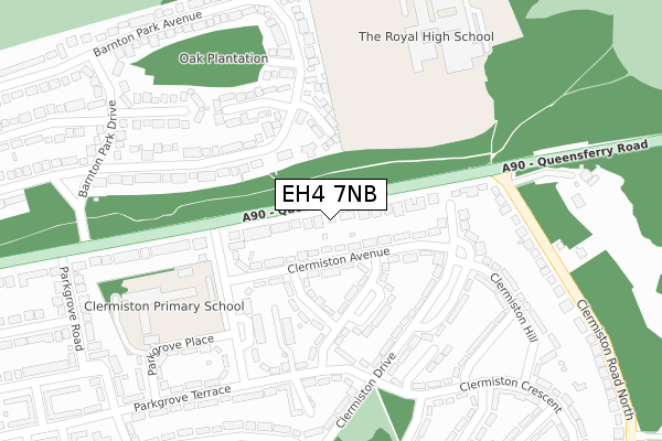 EH4 7NB map - large scale - OS Open Zoomstack (Ordnance Survey)