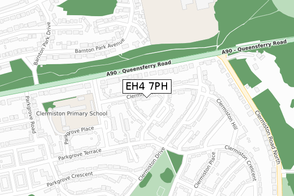 EH4 7PH map - large scale - OS Open Zoomstack (Ordnance Survey)