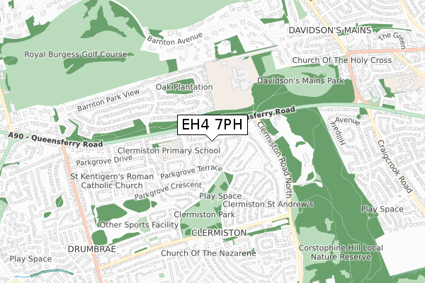 EH4 7PH map - small scale - OS Open Zoomstack (Ordnance Survey) EH4 7PH map - small scale - OS Open Zoomstack (Ordnance Survey)