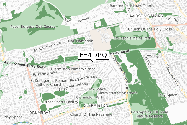 EH4 7PQ map - small scale - OS Open Zoomstack (Ordnance Survey) EH4 7PQ map - small scale - OS Open Zoomstack (Ordnance Survey)