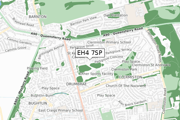 EH4 7SP map - small scale - OS Open Zoomstack (Ordnance Survey) EH4 7SP map - small scale - OS Open Zoomstack (Ordnance Survey)