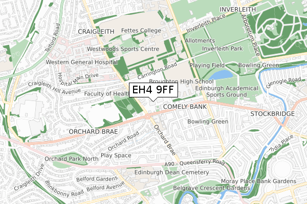 EH4 9FF map - small scale - OS Open Zoomstack (Ordnance Survey) EH4 9FF map - small scale - OS Open Zoomstack (Ordnance Survey)