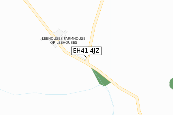 EH41 4JZ map - large scale - OS Open Zoomstack (Ordnance Survey)