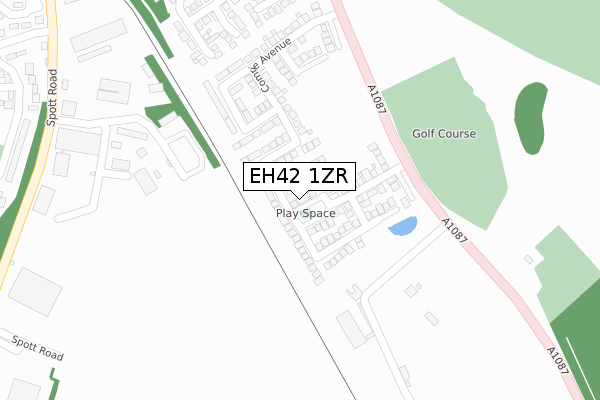 EH42 1ZR map - large scale - OS Open Zoomstack (Ordnance Survey) EH42 1ZR map - large scale - OS Open Zoomstack (Ordnance Survey)