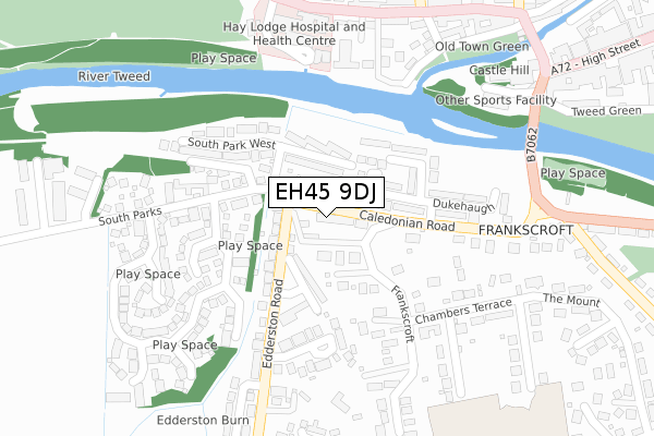 EH45 9DJ map - large scale - OS Open Zoomstack (Ordnance Survey) EH45 9DJ map - large scale - OS Open Zoomstack (Ordnance Survey)