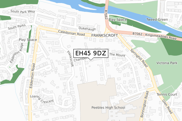 EH45 9DZ map - large scale - OS Open Zoomstack (Ordnance Survey) EH45 9DZ map - large scale - OS Open Zoomstack (Ordnance Survey)