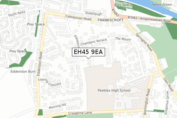 EH45 9EA map - large scale - OS Open Zoomstack (Ordnance Survey) EH45 9EA map - large scale - OS Open Zoomstack (Ordnance Survey)