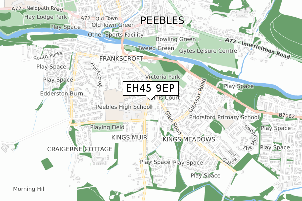 EH45 9EP map - small scale - OS Open Zoomstack (Ordnance Survey) EH45 9EP map - small scale - OS Open Zoomstack (Ordnance Survey)