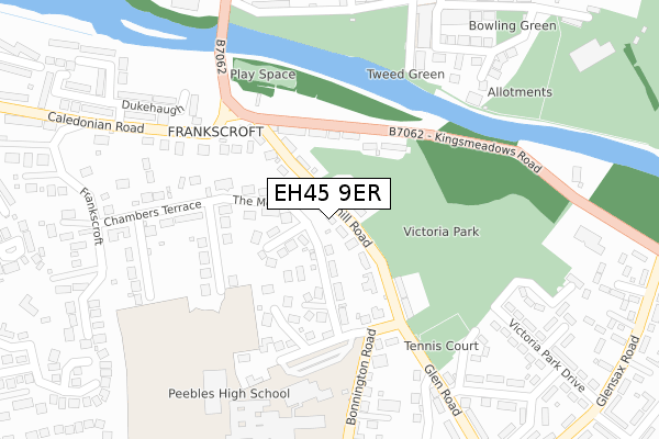 EH45 9ER map - large scale - OS Open Zoomstack (Ordnance Survey) EH45 9ER map - large scale - OS Open Zoomstack (Ordnance Survey)
