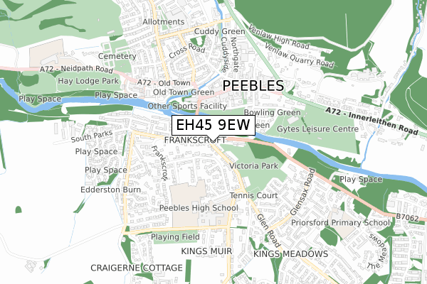 EH45 9EW map - small scale - OS Open Zoomstack (Ordnance Survey) EH45 9EW map - small scale - OS Open Zoomstack (Ordnance Survey)