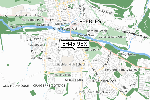 EH45 9EX map - small scale - OS Open Zoomstack (Ordnance Survey) EH45 9EX map - small scale - OS Open Zoomstack (Ordnance Survey)