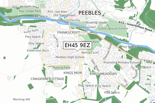 EH45 9EZ map - small scale - OS Open Zoomstack (Ordnance Survey) EH45 9EZ map - small scale - OS Open Zoomstack (Ordnance Survey)