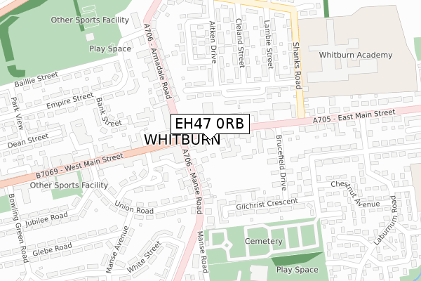 EH47 0RB map - large scale - OS Open Zoomstack (Ordnance Survey) EH47 0RB map - large scale - OS Open Zoomstack (Ordnance Survey)